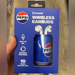 NWT Pepsi Wireless Earbuds with Mic